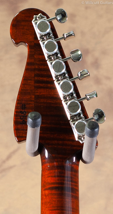 Knaggs Severn Hollowbody HSS  Burnt Orange/Natural USED (859)