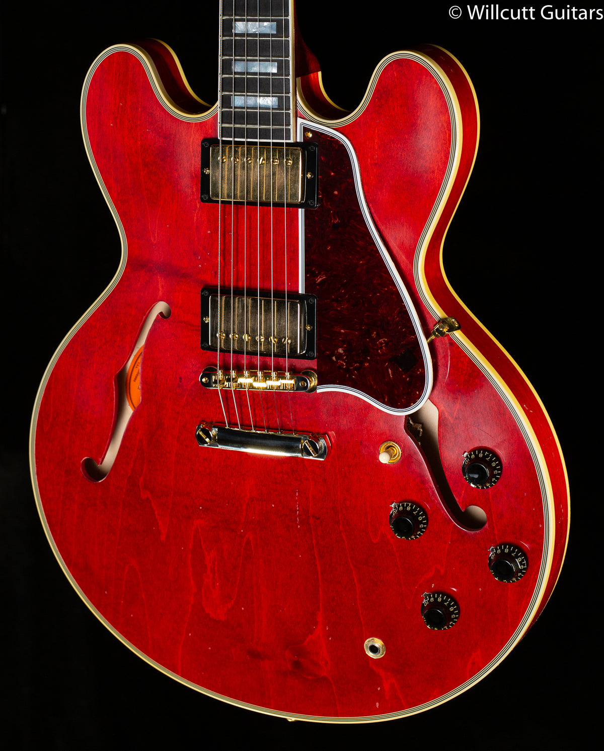 Gibson 1959 ES-355 Reissue Stop Bar Light Aged Watermelon Red (894)