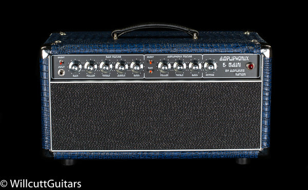 ルアー・フライ amp Amplified Nation Ampliphonix and Gain Head 50W EL34 Blue Croc