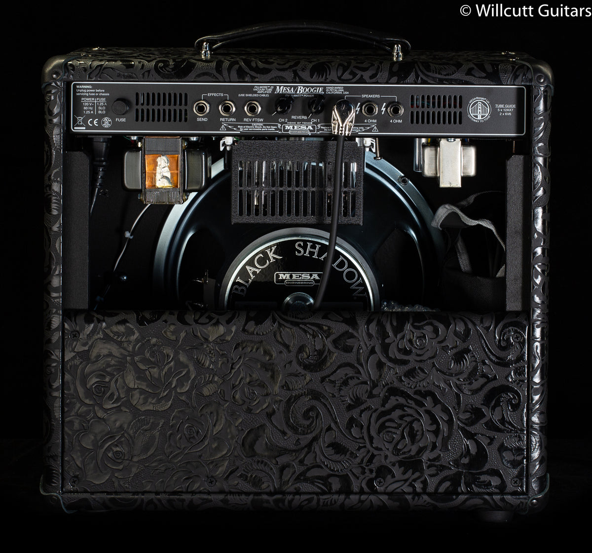 Mesa Boogie Fillmore 25 1x12 Combo Black Floral Embossed Leather, Black Corners
