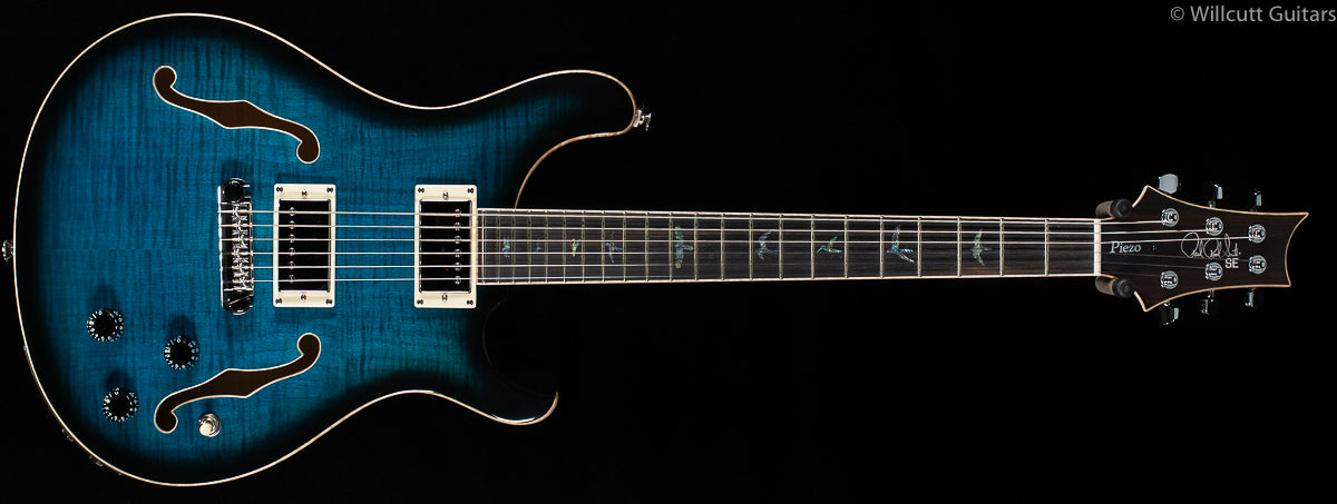 PRS SE Hollowbody II Piezo  Peacock Blue Smokeburst