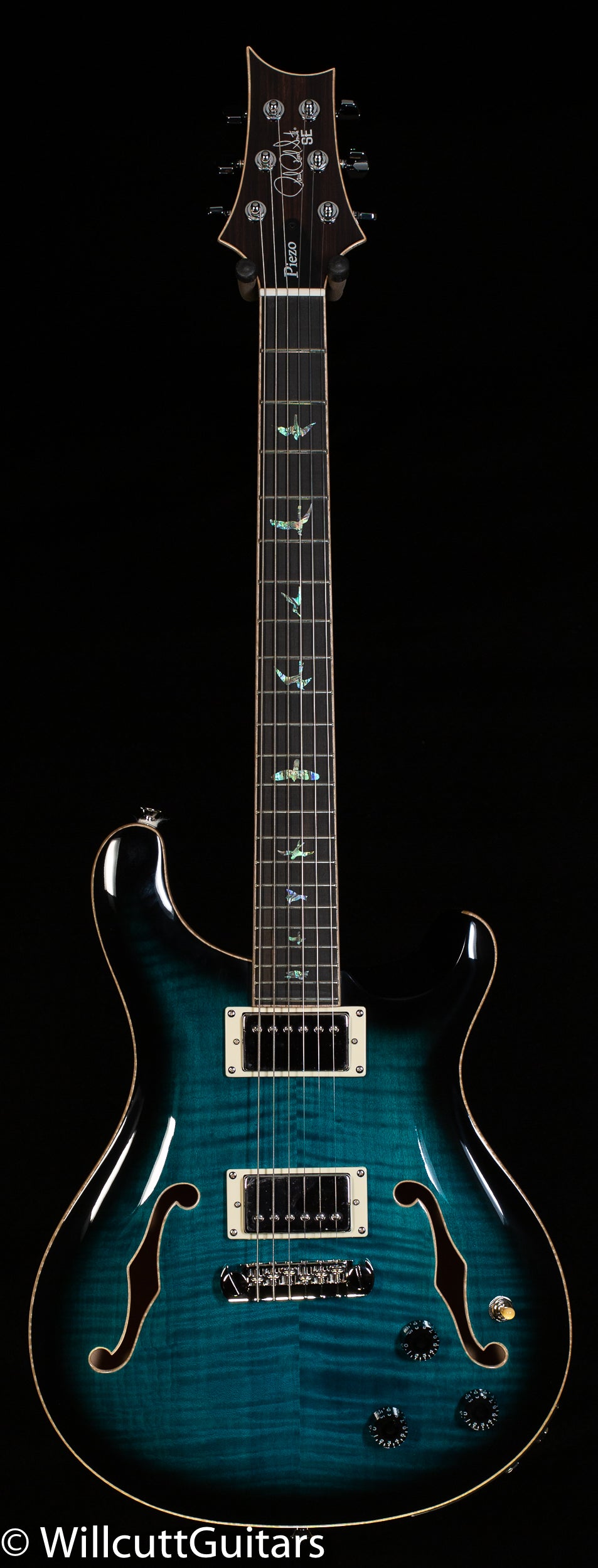 PRS SE Hollowbody II Piezo  Peacock Blue Smokeburst