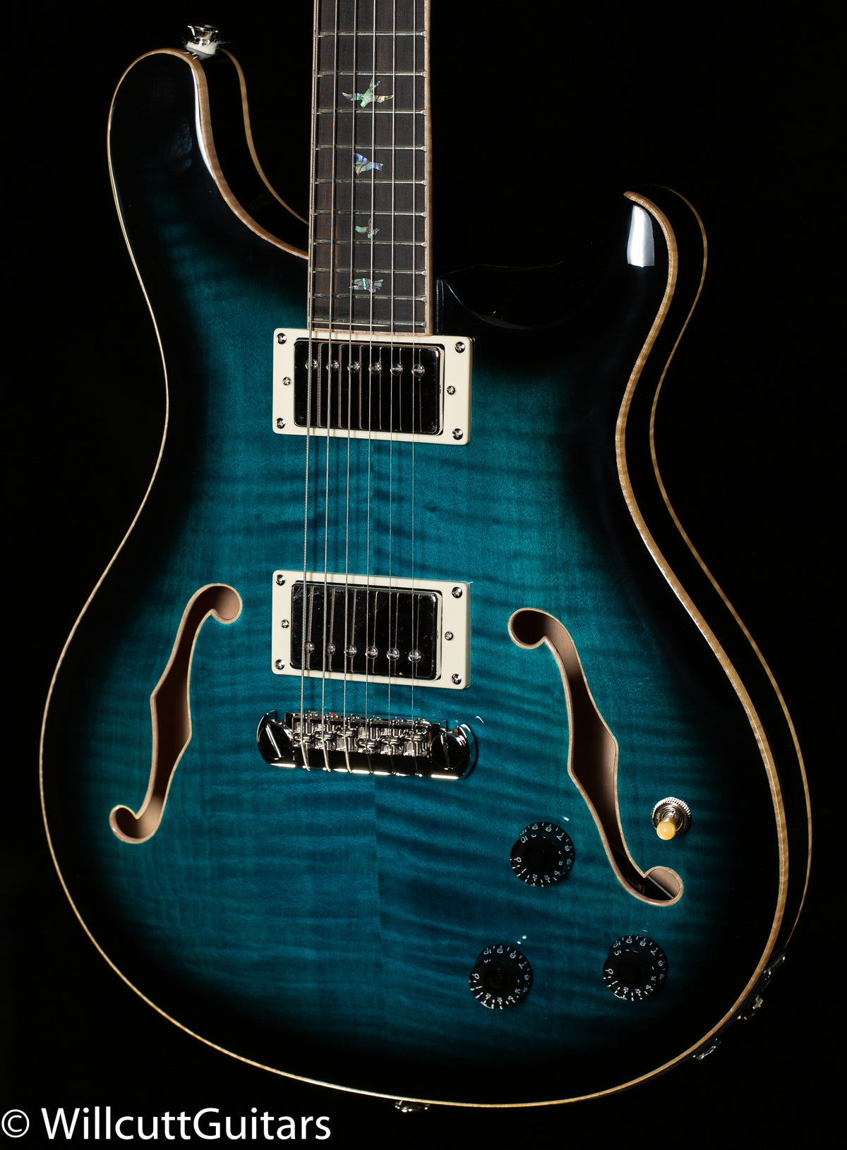PRS SE Hollowbody II Piezo  Peacock Blue Smokeburst