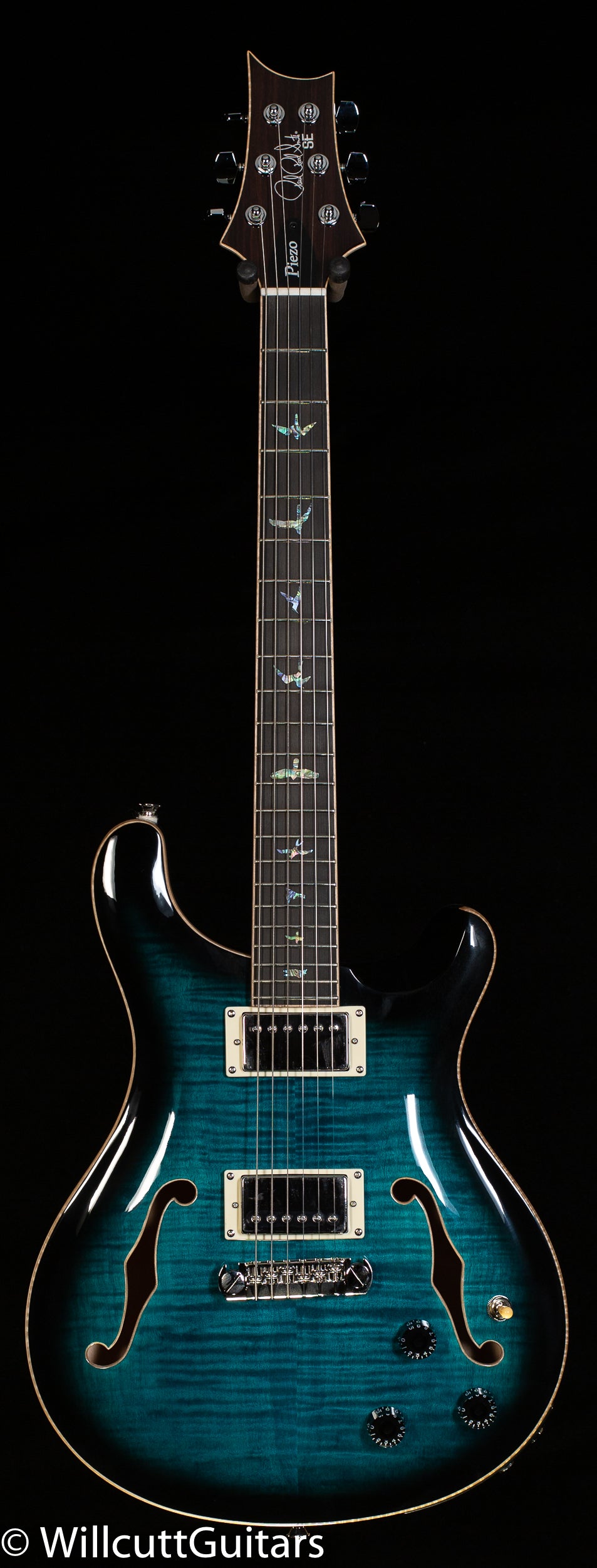 PRS SE Hollowbody II Piezo  Peacock Blue Smokeburst