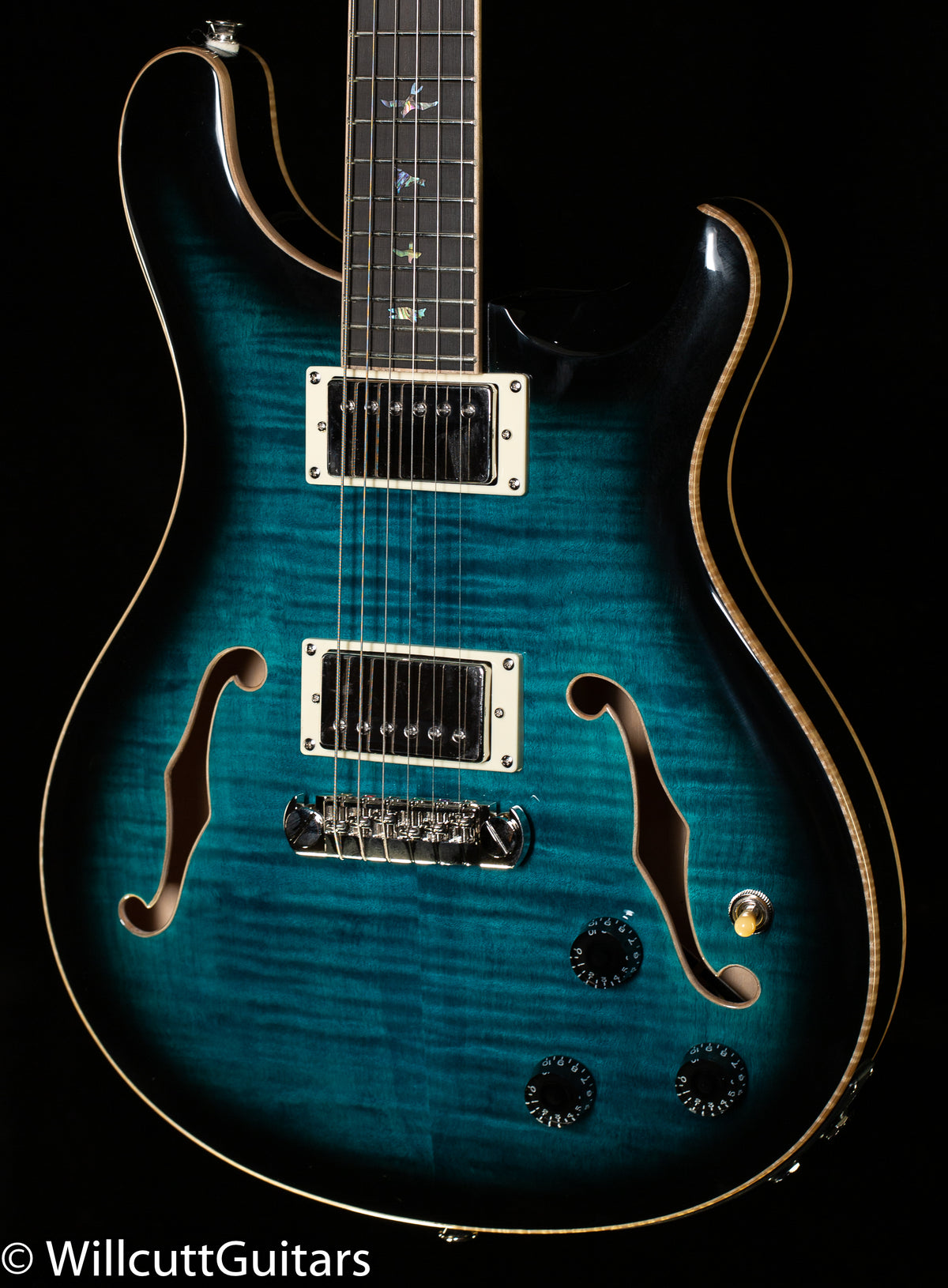 PRS SE Hollowbody II Piezo  Peacock Blue Smokeburst