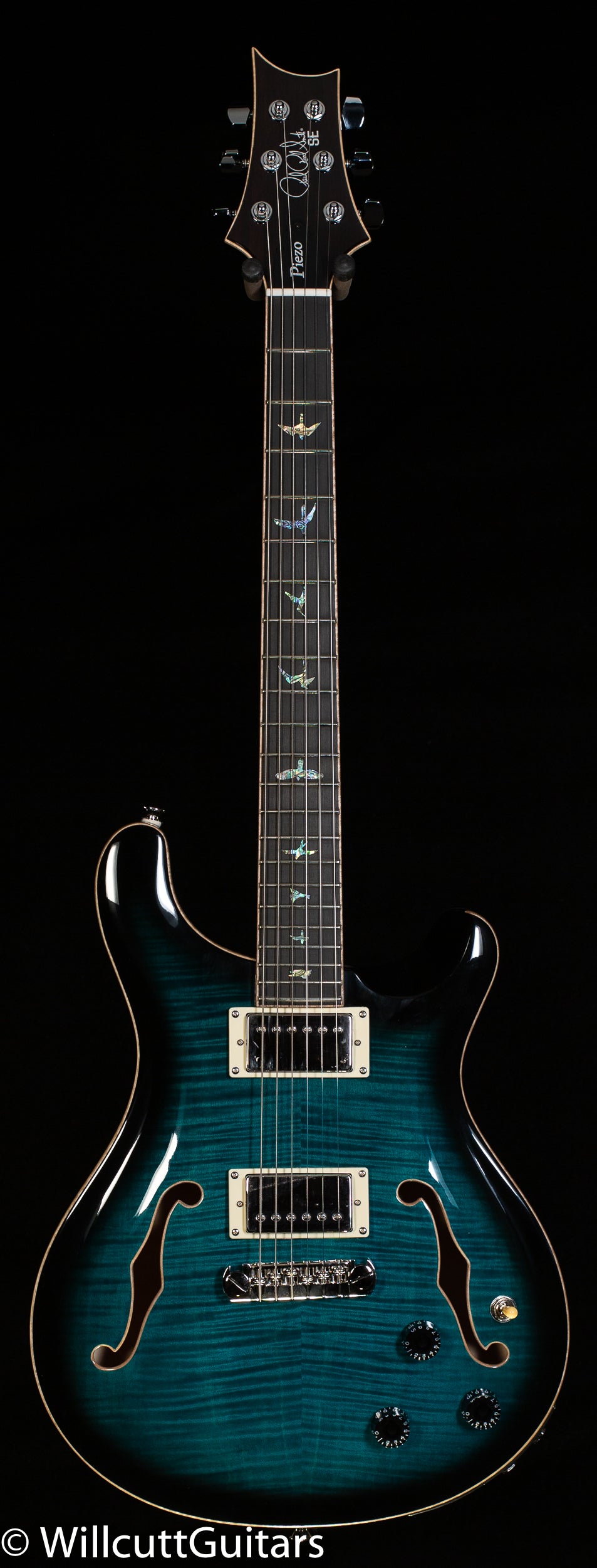 PRS SE Hollowbody II Piezo  Peacock Blue Smokeburst