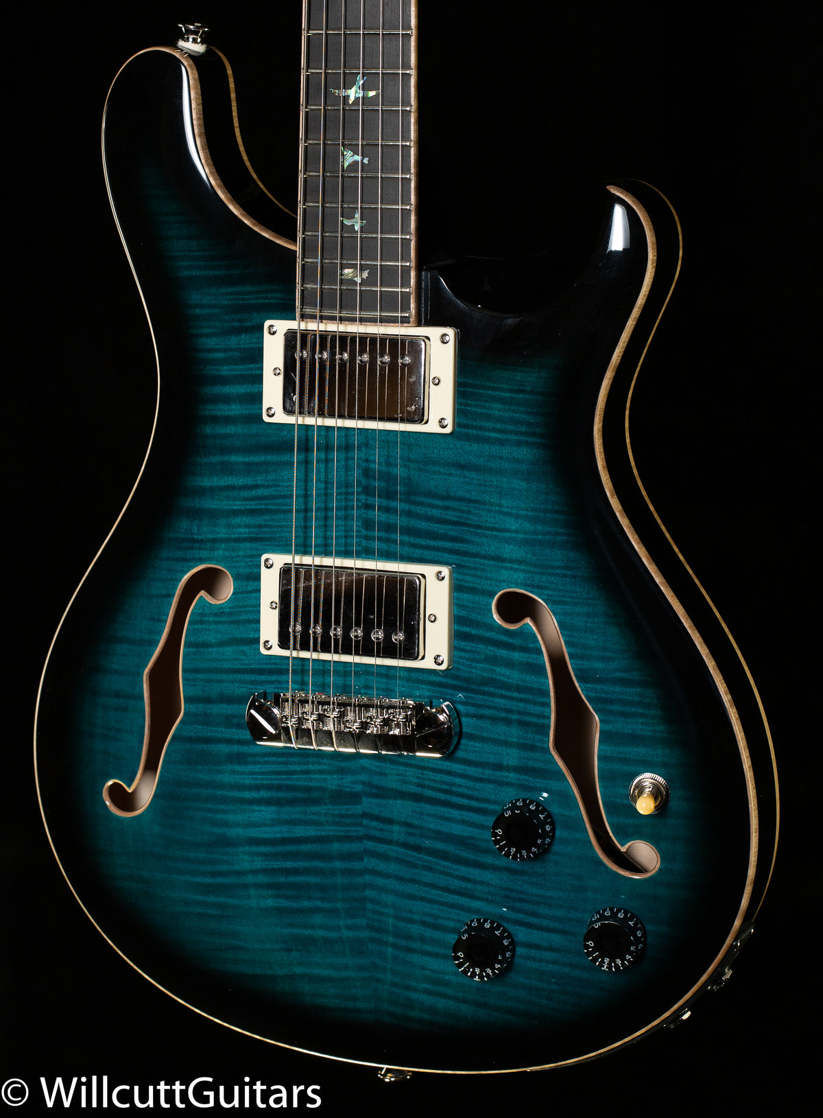 PRS SE Hollowbody II Piezo  Peacock Blue Smokeburst