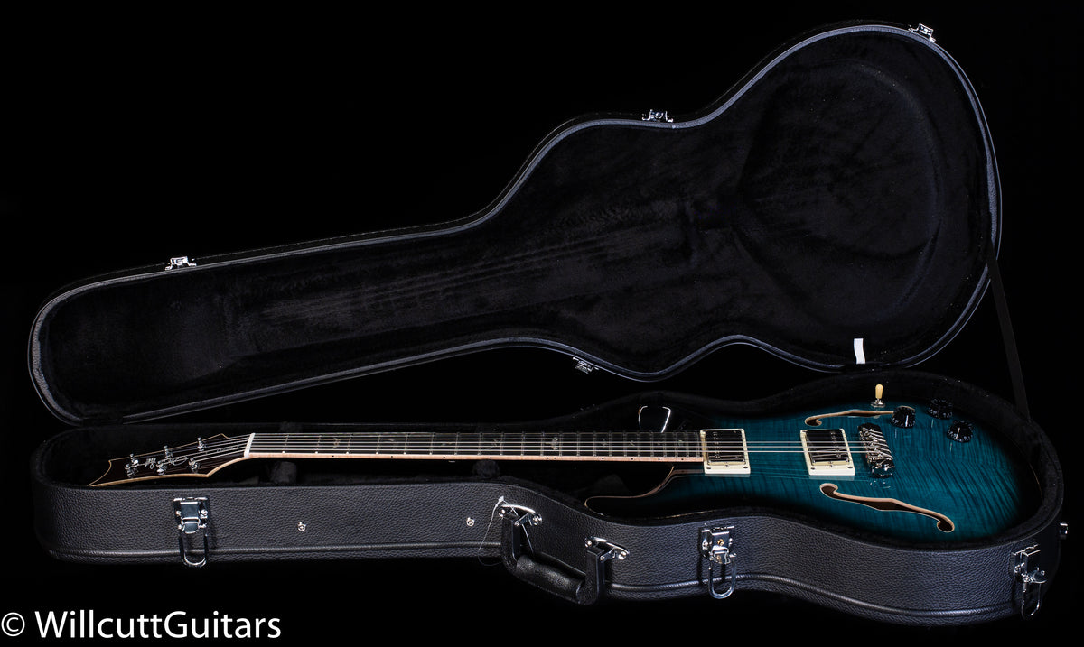 PRS SE Hollowbody II Piezo  Peacock Blue Smokeburst