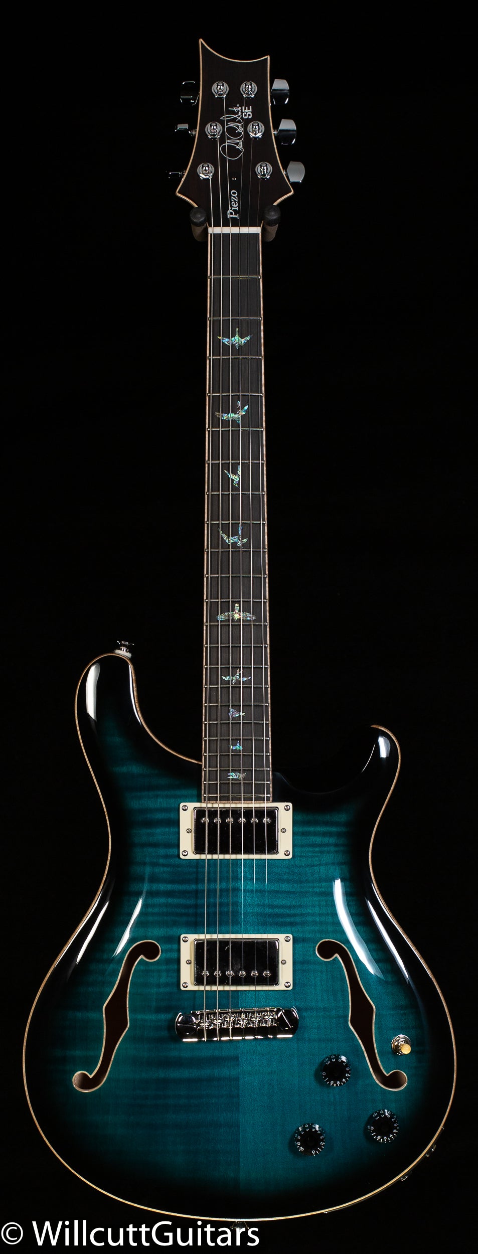PRS SE Hollowbody II Piezo  Peacock Blue Smokeburst