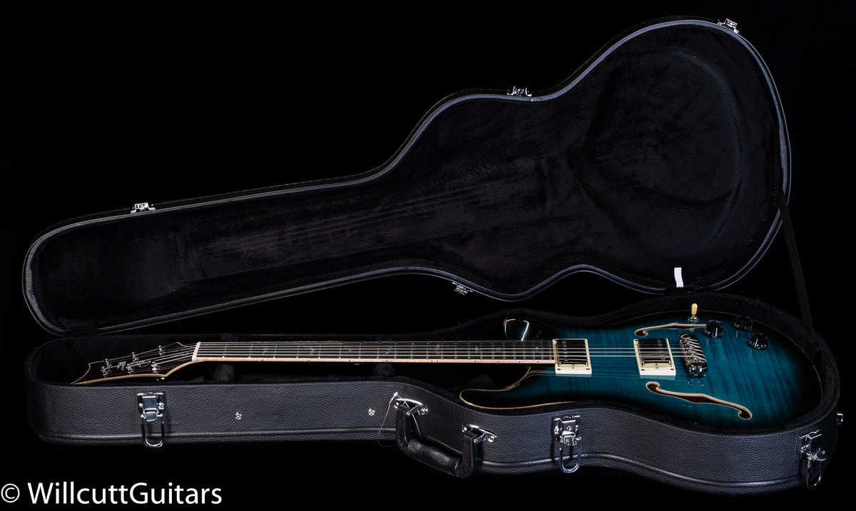 PRS SE Hollowbody II Piezo  Peacock Blue Smokeburst