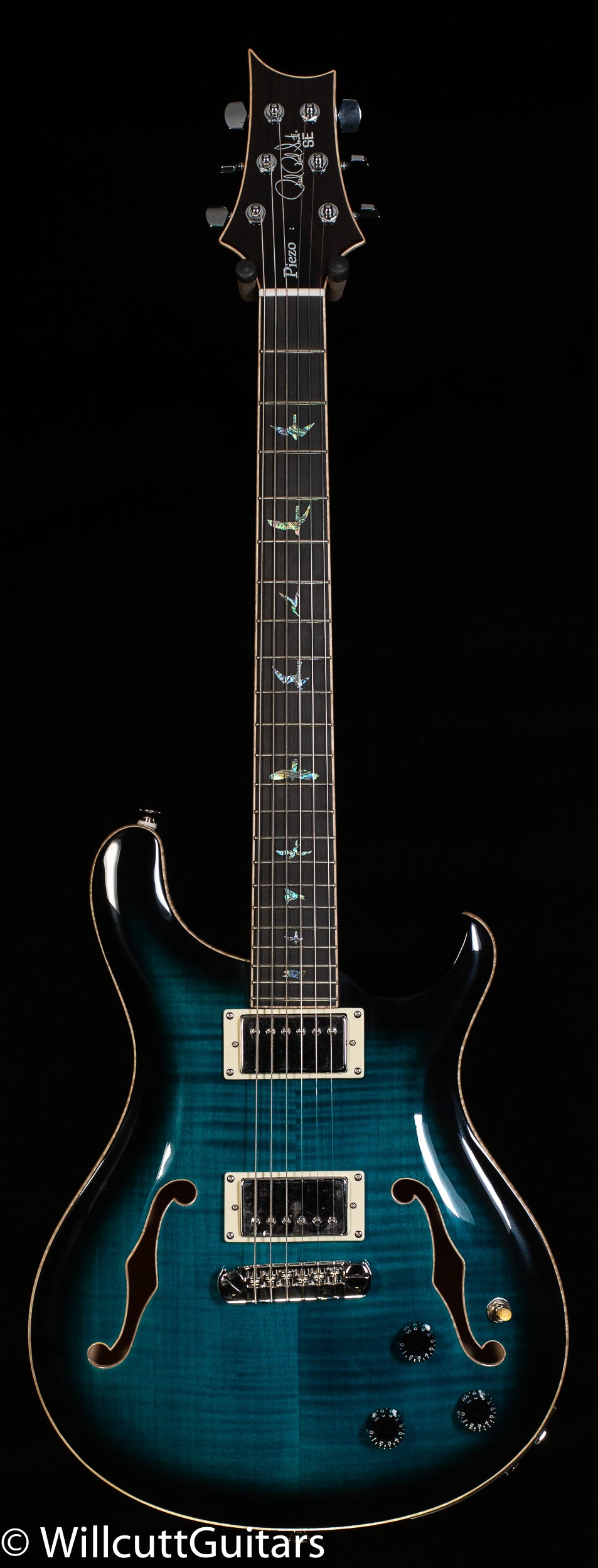 PRS SE Hollowbody II Piezo  Peacock Blue Smokeburst