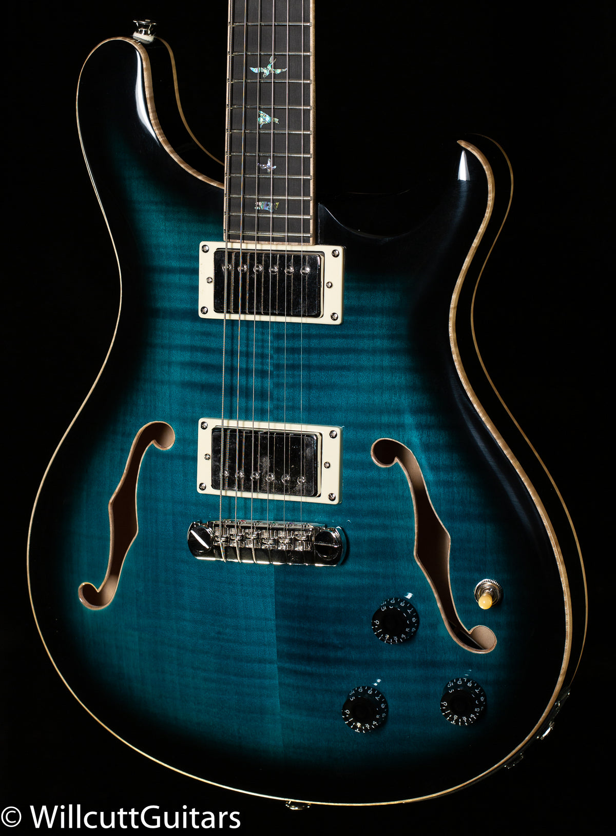 PRS SE Hollowbody II Piezo  Peacock Blue Smokeburst