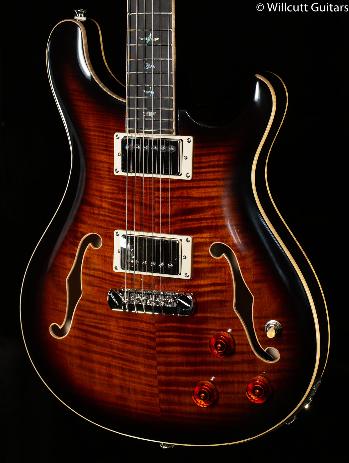 PRS SE Hollowbody II Piezo Maple Top/Back Black Gold (655)