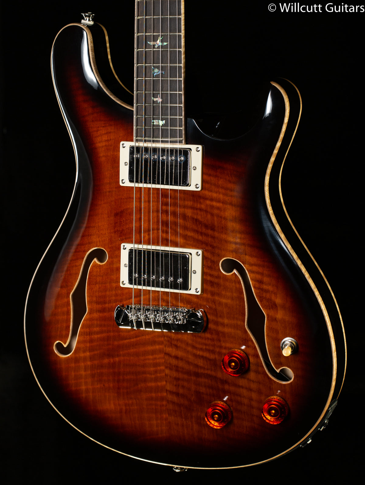 PRS SE Hollowbody II Piezo Maple Top/Back Black Gold (752)