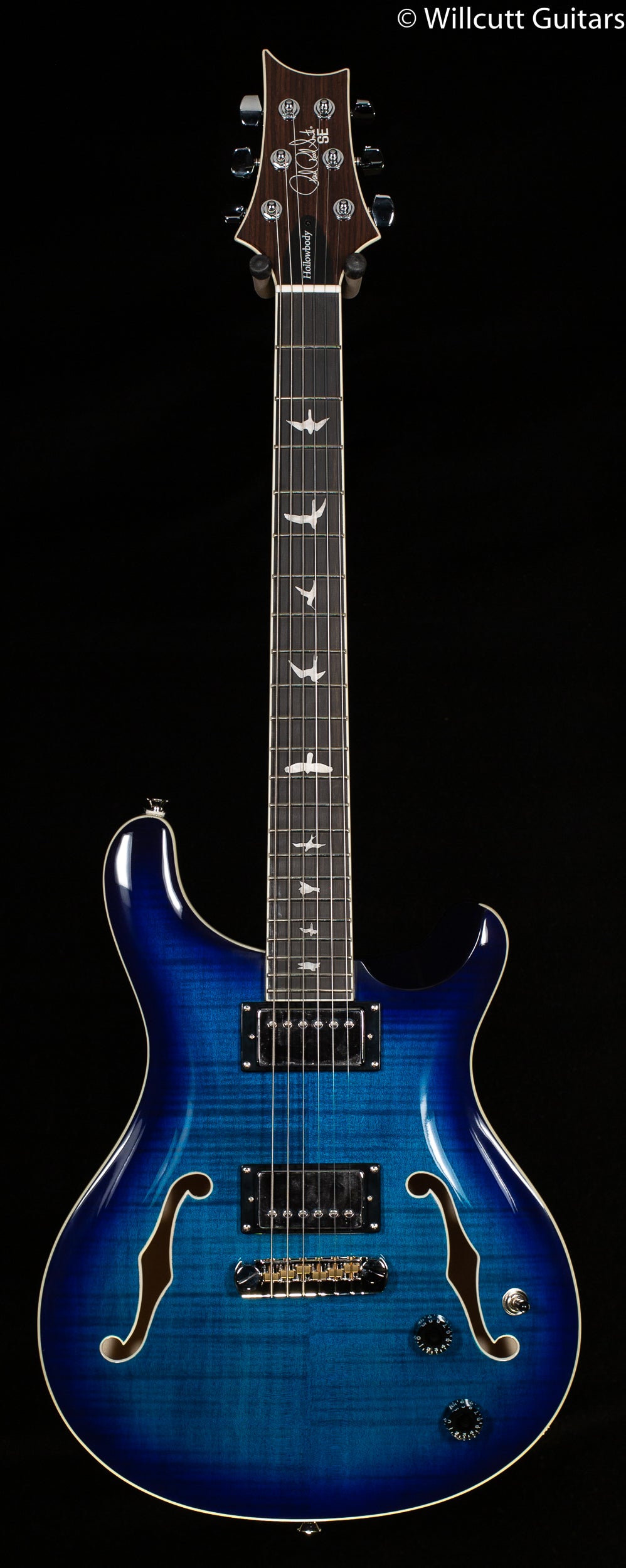2022 PRS SE Hollowbody II, Maple top and back Faded Blue Burst (901)