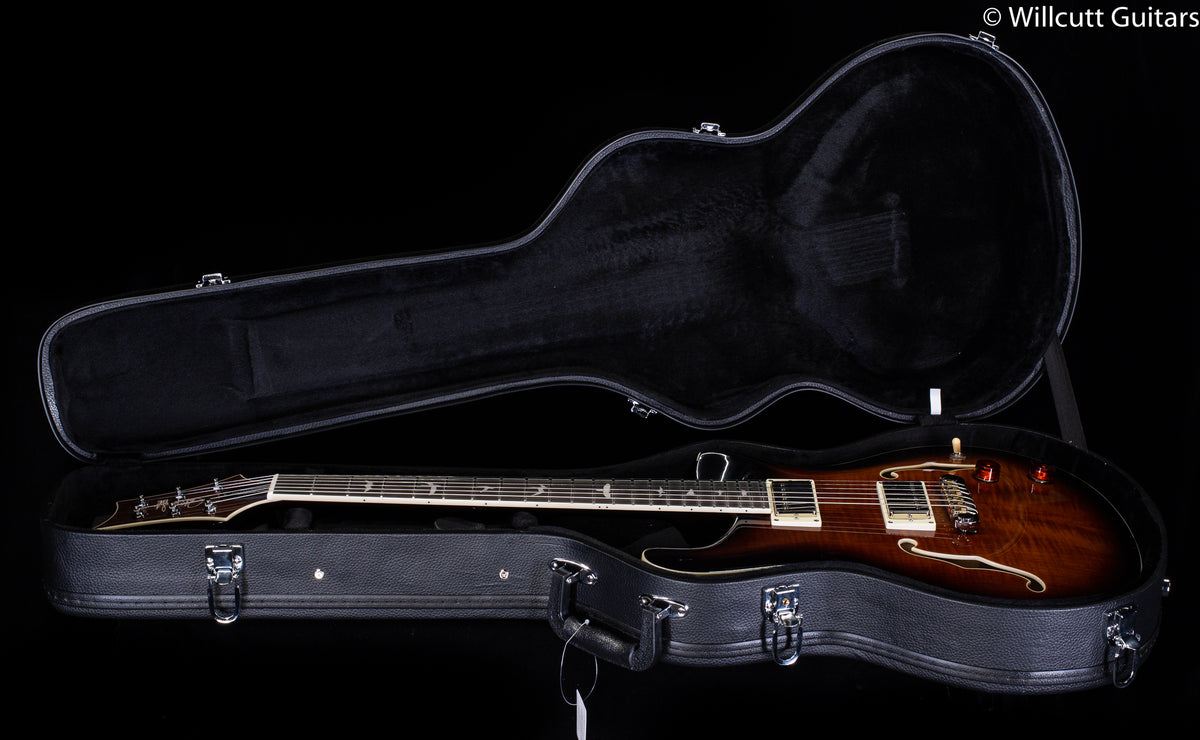 PRS SE Hollowbody II Maple Top/Back Black Gold Sunburst (493)