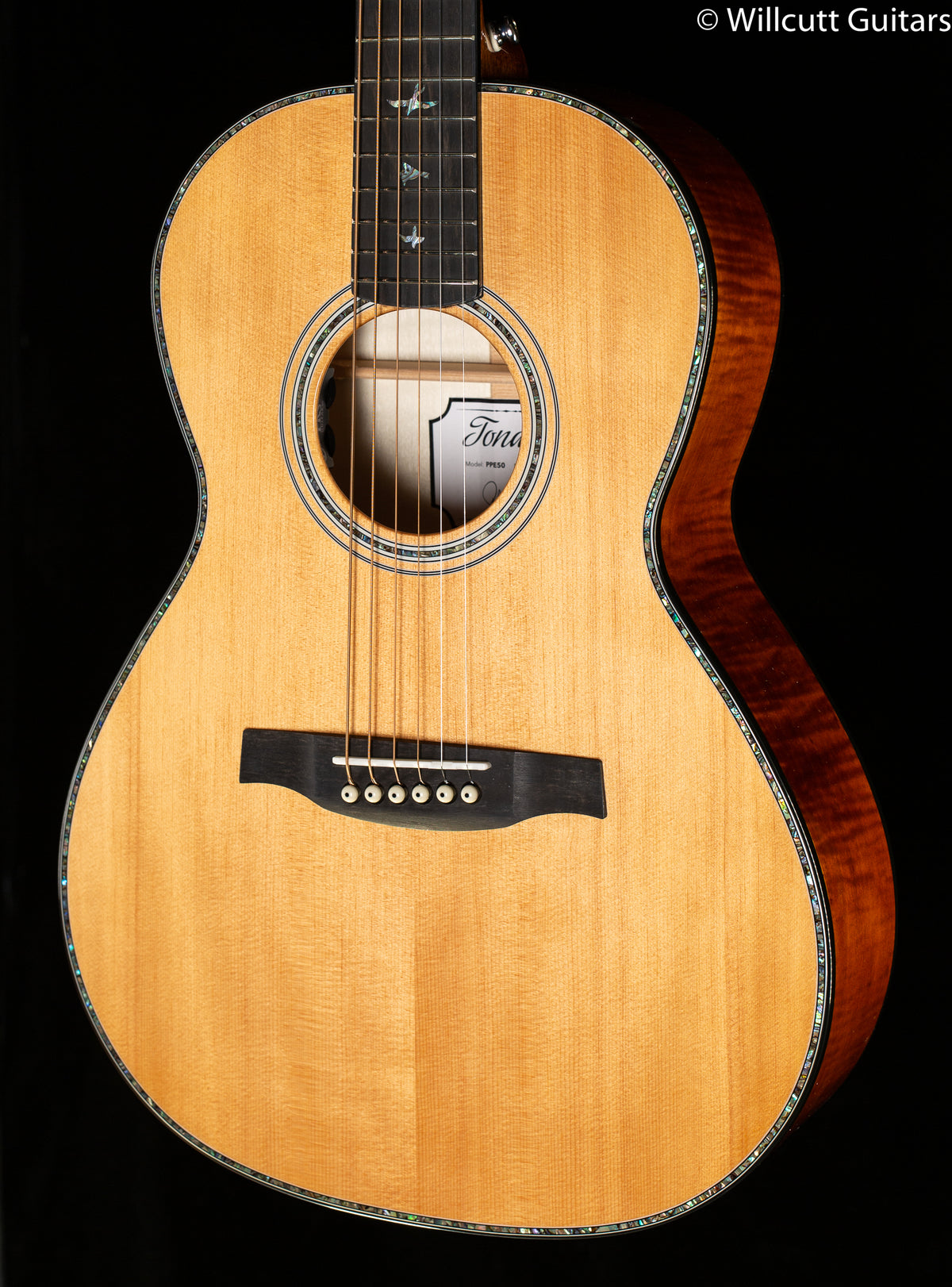 PRS SE P50e Black Gold Parlor Sitka Spruce Top (669)