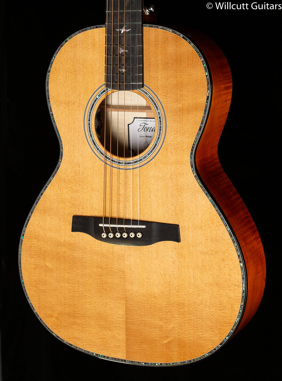 PRS SE P50e Black Gold Parlor Sitka Spruce Top (459)
