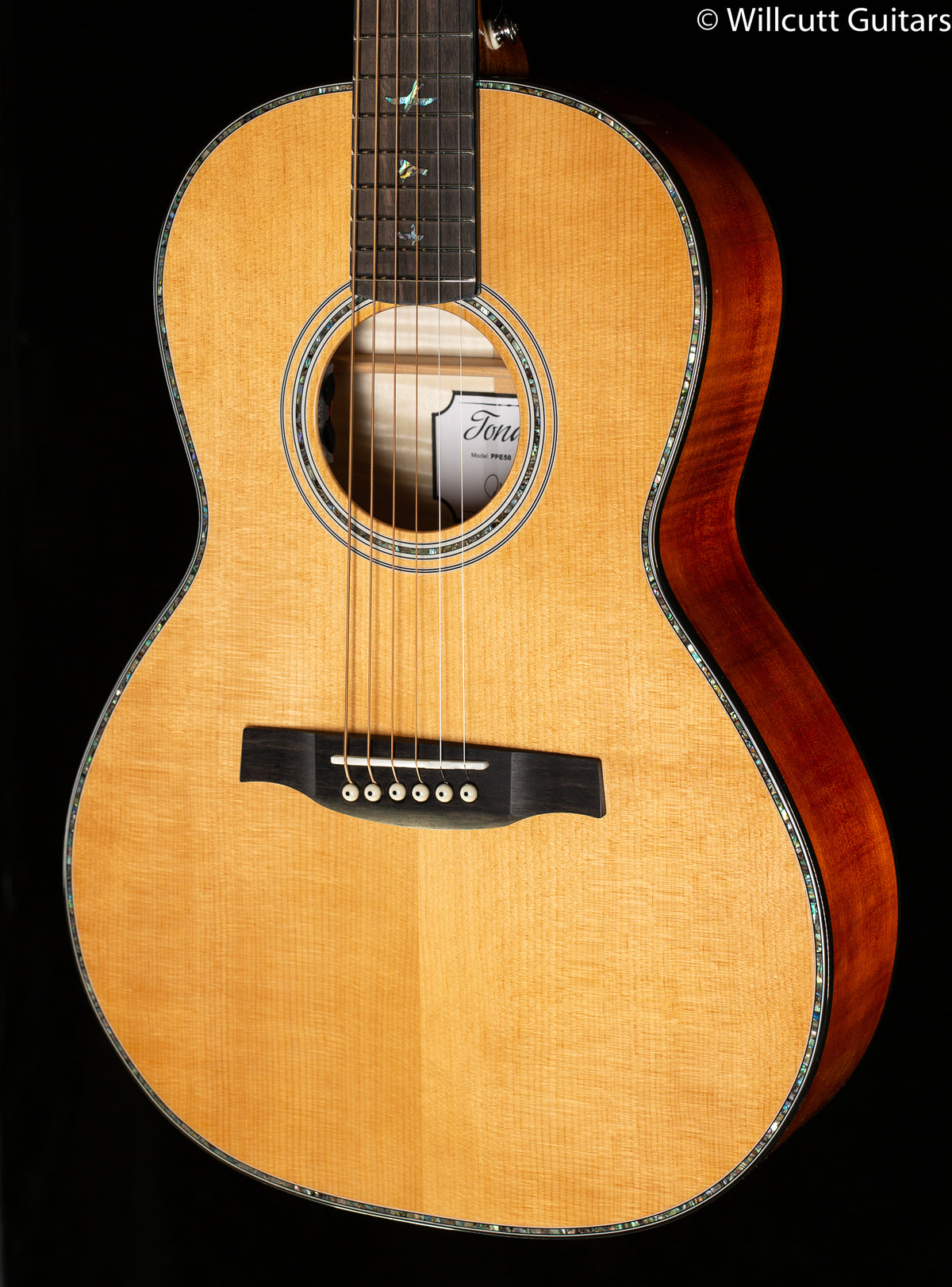 PRS SE P50e Black Gold Parlor Sitka Spruce Top (264)