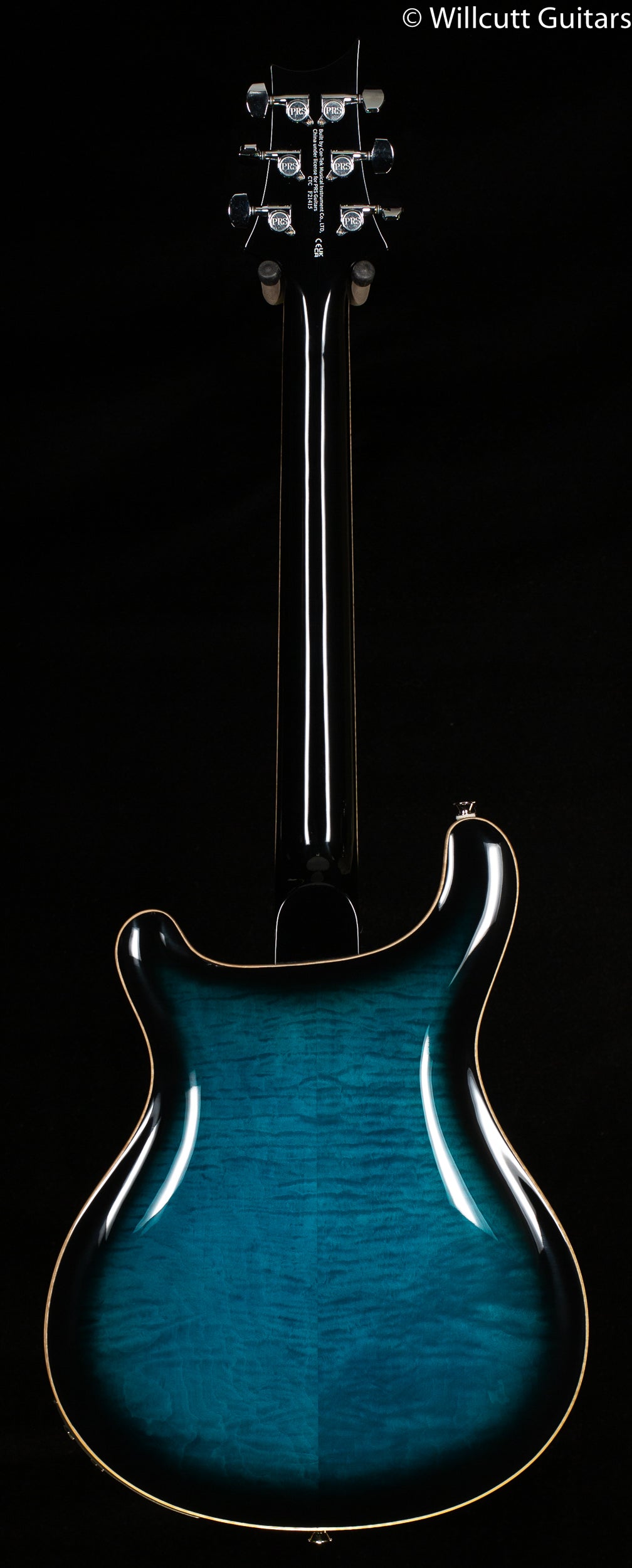 PRS SE Hollowbody II Piezo, Maple top Peacock Blue Smokeburst (415)