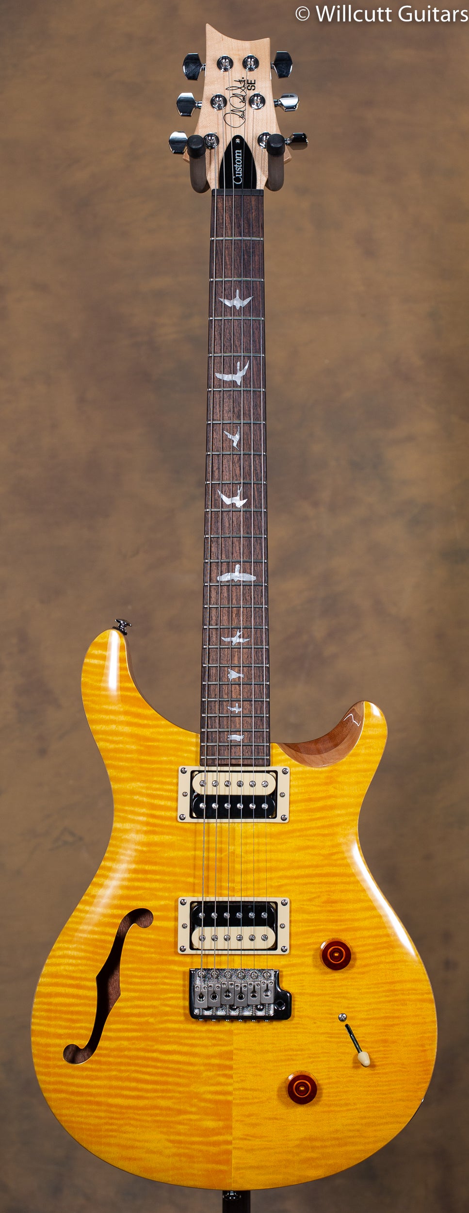 PRS SE Custom 22 Semi-Hollow Santana Yellow - Willcutt Guitars