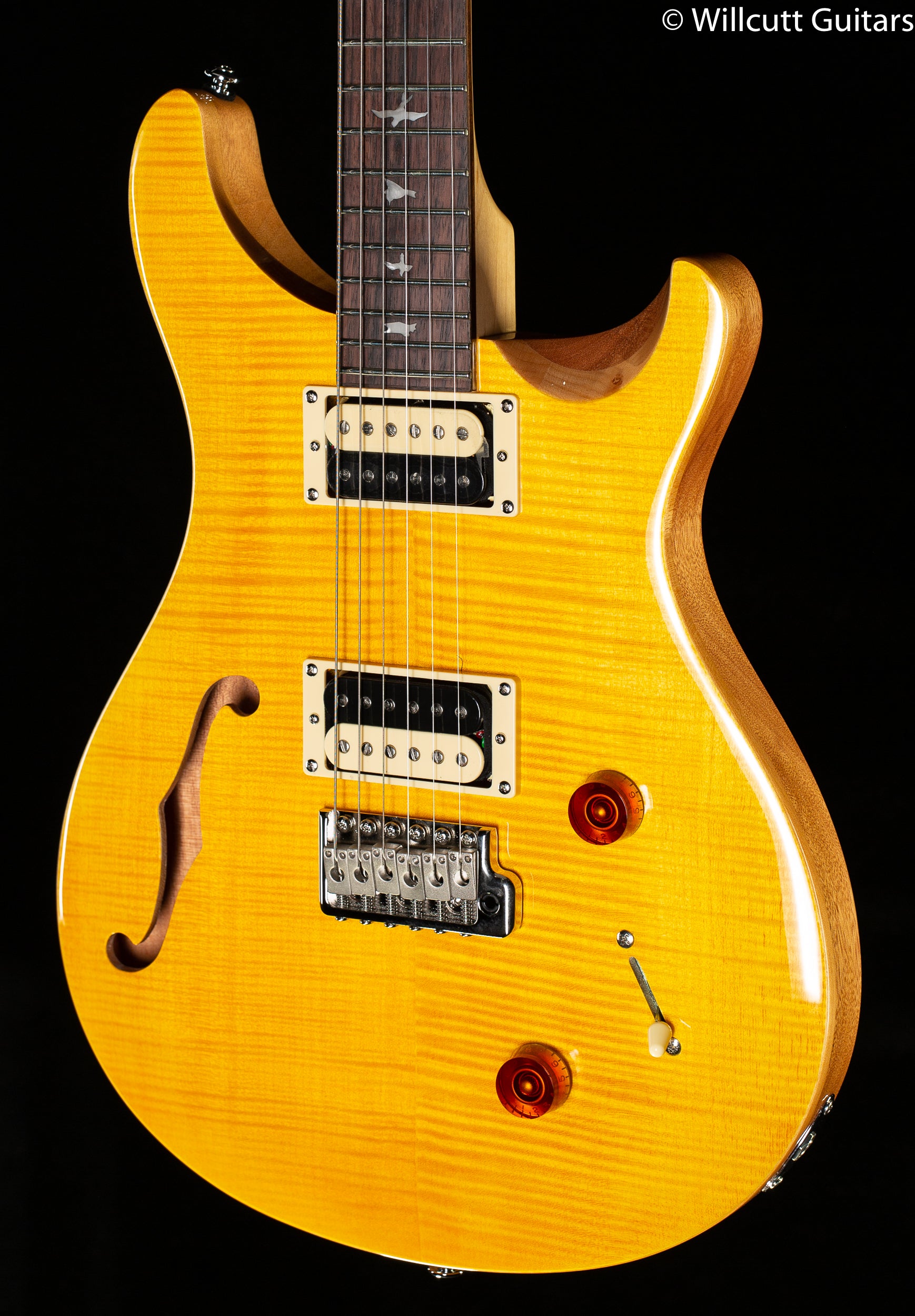 2021 PRS SE Custom 22 Semi-Hollow Santana Yellow - Willcutt