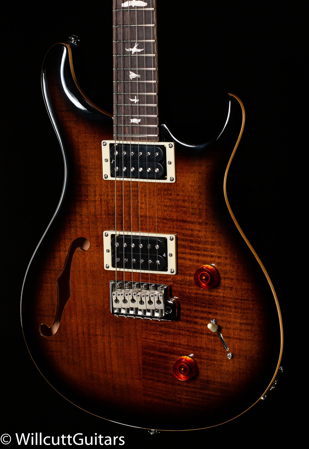 PRS SE Custom 22 Semi-Hollow Black Gold Sunburst (900)