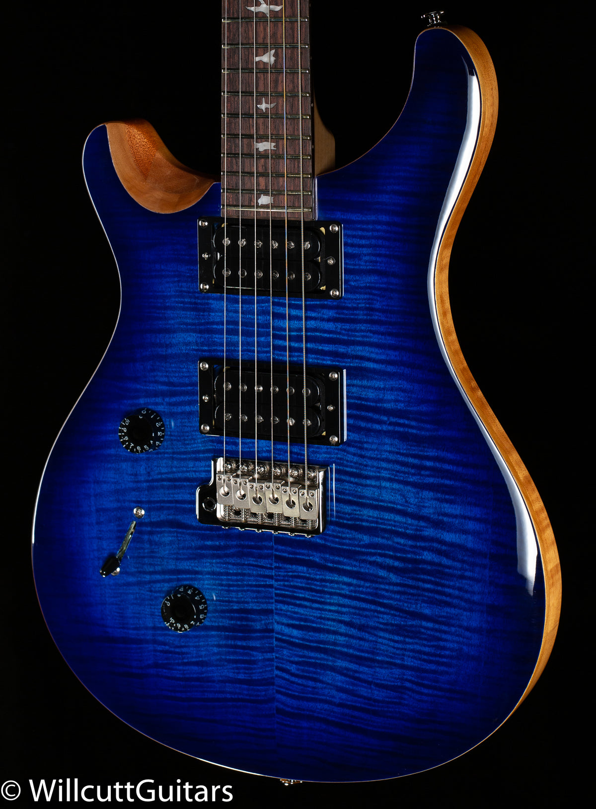 PRS SE Custom 24 Maple Top Faded Blue Burst Lefty (288)