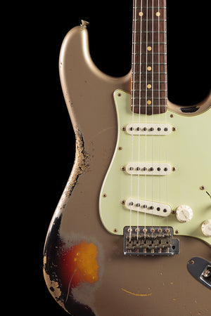 Fender Custom Shop 1960 Stratocaster® Relic Shoreline Gold over 3-Color Sunburst