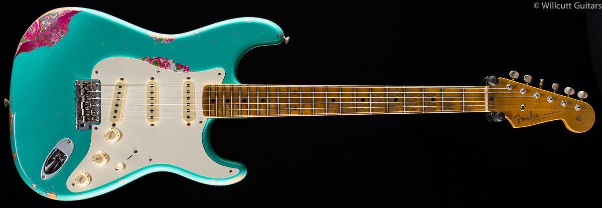 Fender Custom Shop 1957 Strat Heavy Relic Seafoam Green over