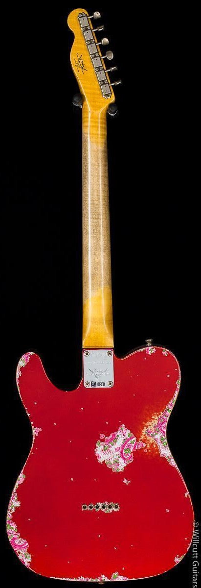 Fender Custom Shop Ltd '60s HS Tele Heavy Relic Candy Apple Red over Pink Paisley (705)