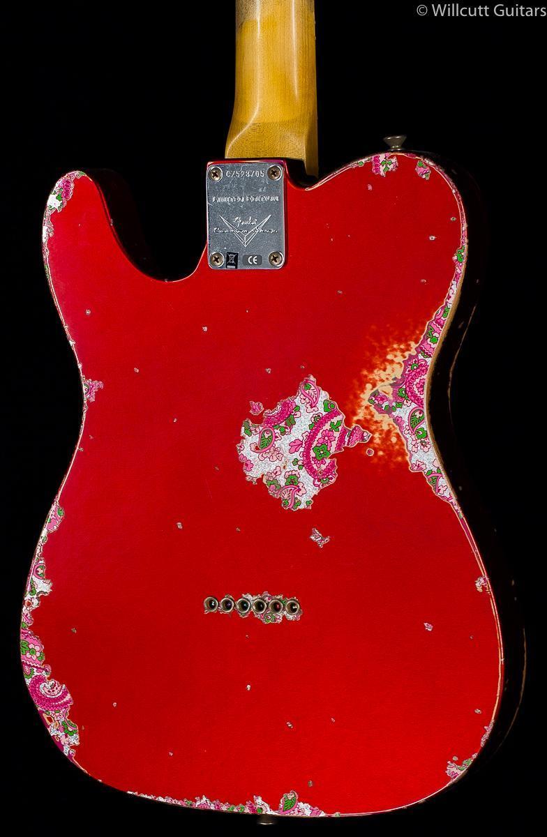 Fender Custom Shop Ltd '60s HS Tele Heavy Relic Candy Apple Red over Pink Paisley (705)