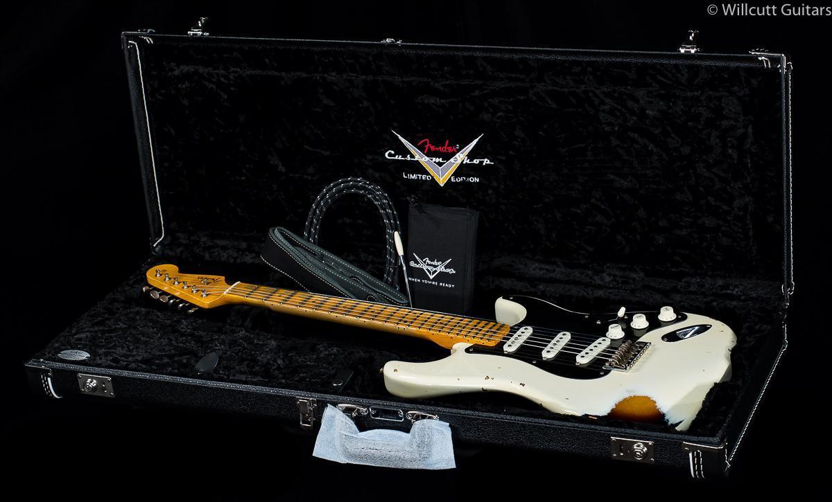 Fender Custom Shop NAMM LTD Poblano Strat Aged White Blonde over 2-Tone  Sunburst