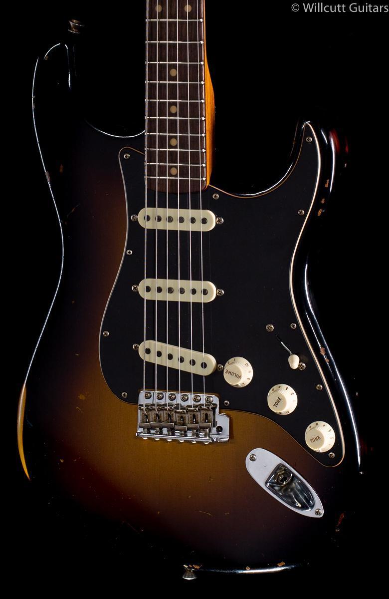 Fender Custom Shop 2019 LTD Roasted Poblano Strat Relic Wide-Fade 2-Color Sunburst (370)