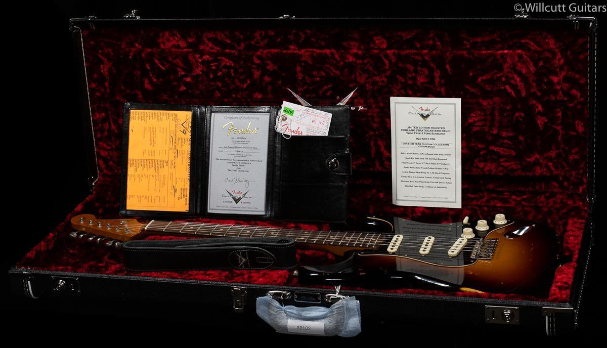 Fender Custom Shop 2019 LTD Roasted Poblano Strat Relic Wide-Fade 2-Color Sunburst (370)