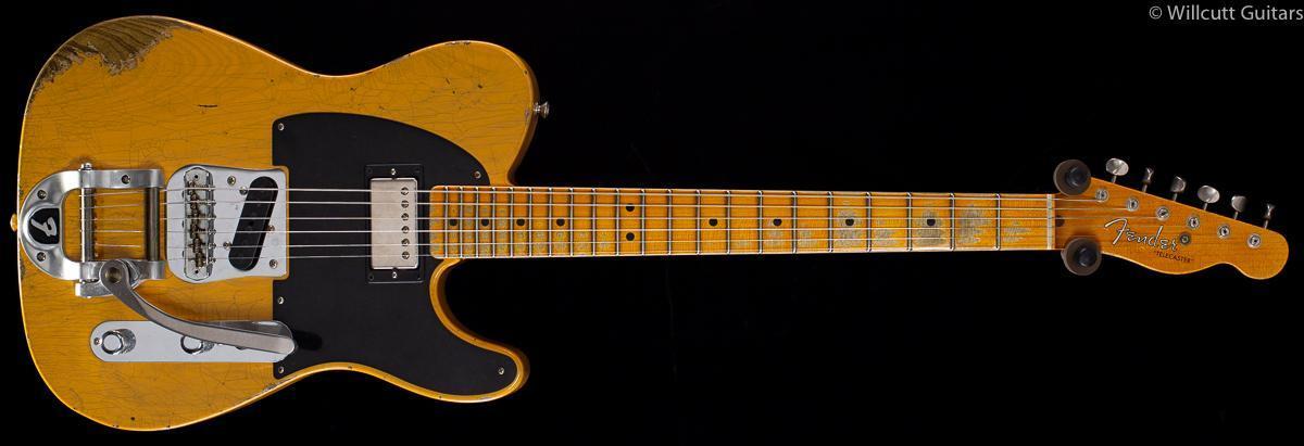 Fender Custom Shop 2019 LTD &#39;50s Vibra Tele Heavy Relic Aged Butterscotch Blonde (467)