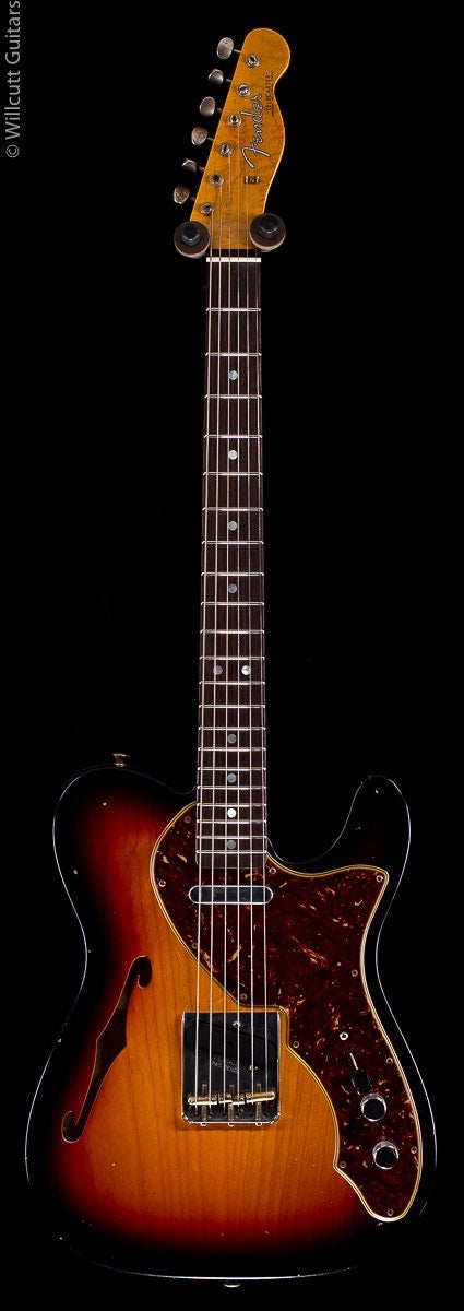 Fender Custom Shop 2020 LTD 60&#39;s Tele Thinline Journeyman Relic Aged 3-Color Sunburst (795)