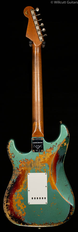 Fender Custom Shop LTD 60/63 Stratocaster Super Faded Aged Sherwood Green Metallic over 3-Tone Sunburst