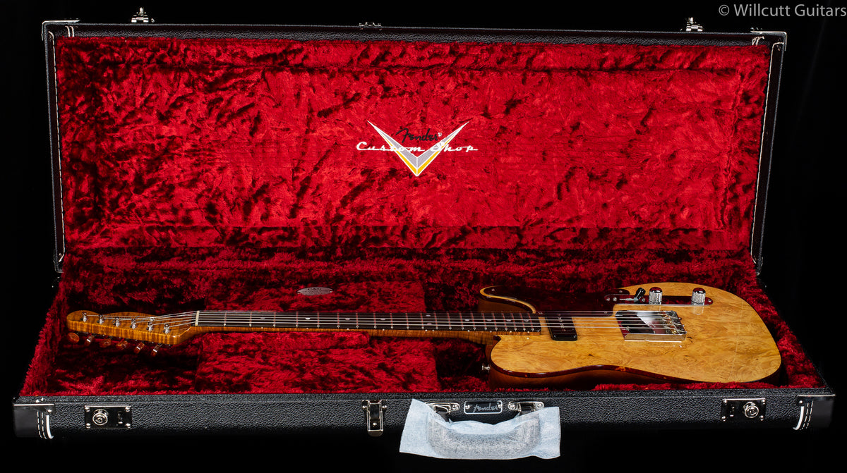 Fender Custom Shop Artisan P90 Maple Burl Telecaster Fiji Mahogany Body with AAAA