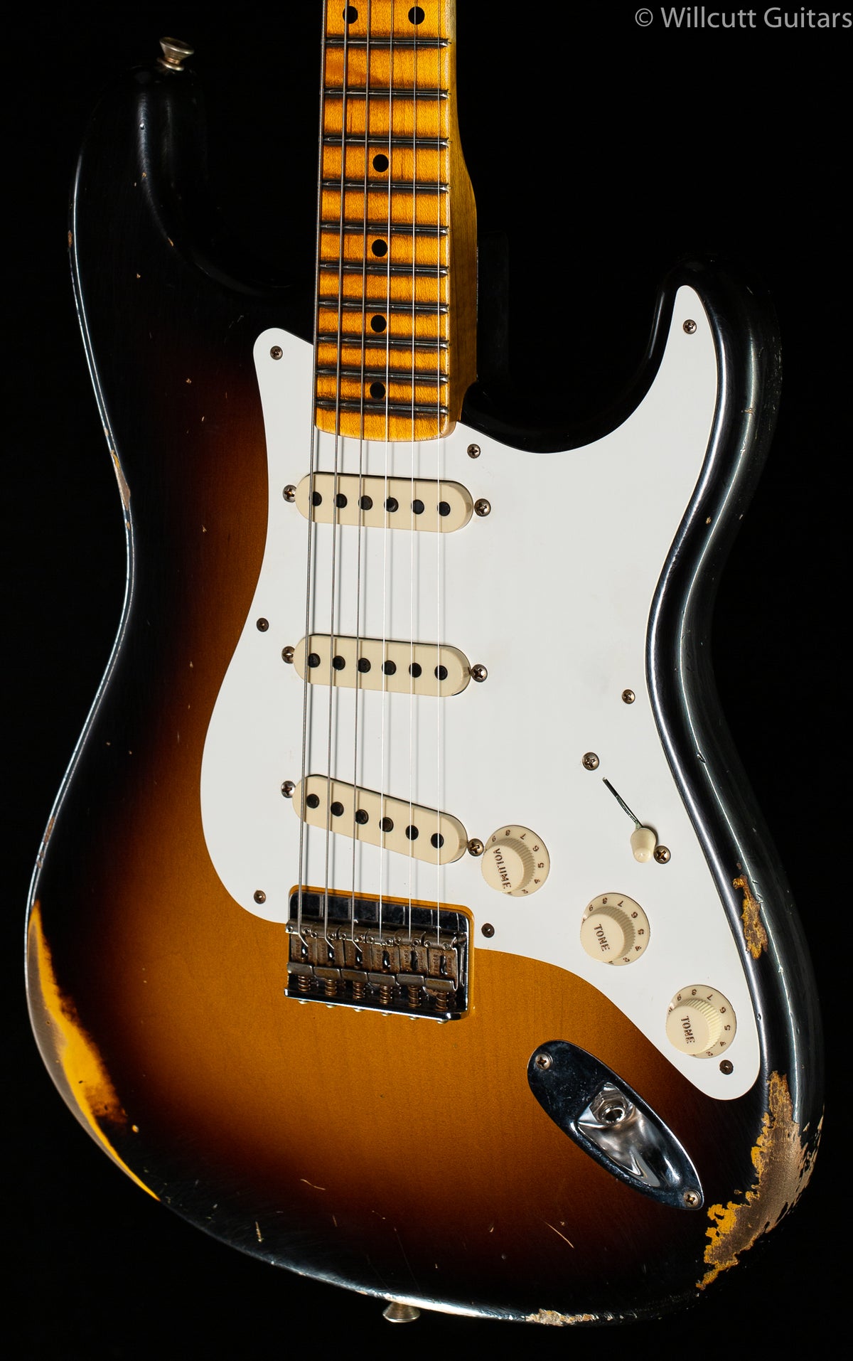 Fender Custom Shop Troposphere Strat Hard-Tail Heavy Relic Super Faded Aged 2-Color Sunburst