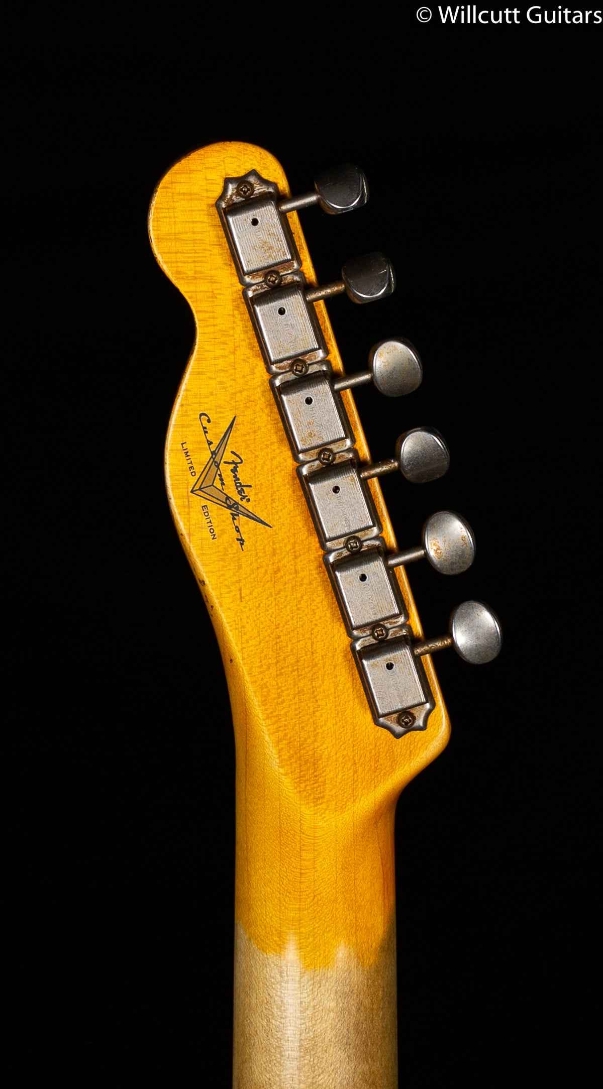 Fender Custom Shop LTD CuNiFe Telecaster Custom Heavy Relic Aged Olympic White Over 3-Tone Sunburst