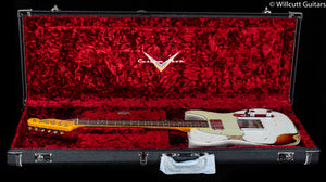 Fender Custom Shop LTD CuNiFe Telecaster Custom Heavy Relic Aged Olympic White Over 3-Tone Sunburst