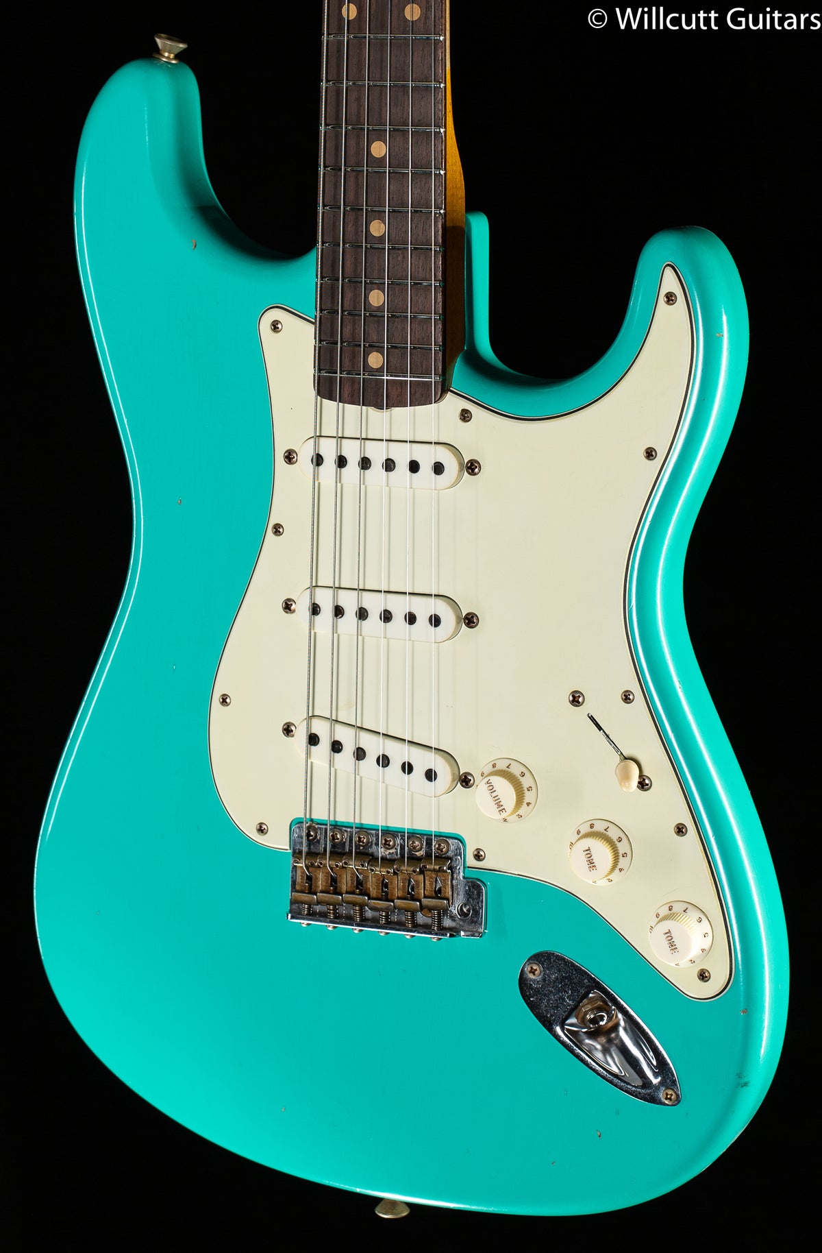 Fender Custom Shop LTD &#39;62/&#39;63 Stratocaster Journeyman Relic Aged Seafoam Green Rosewood Fingerboard