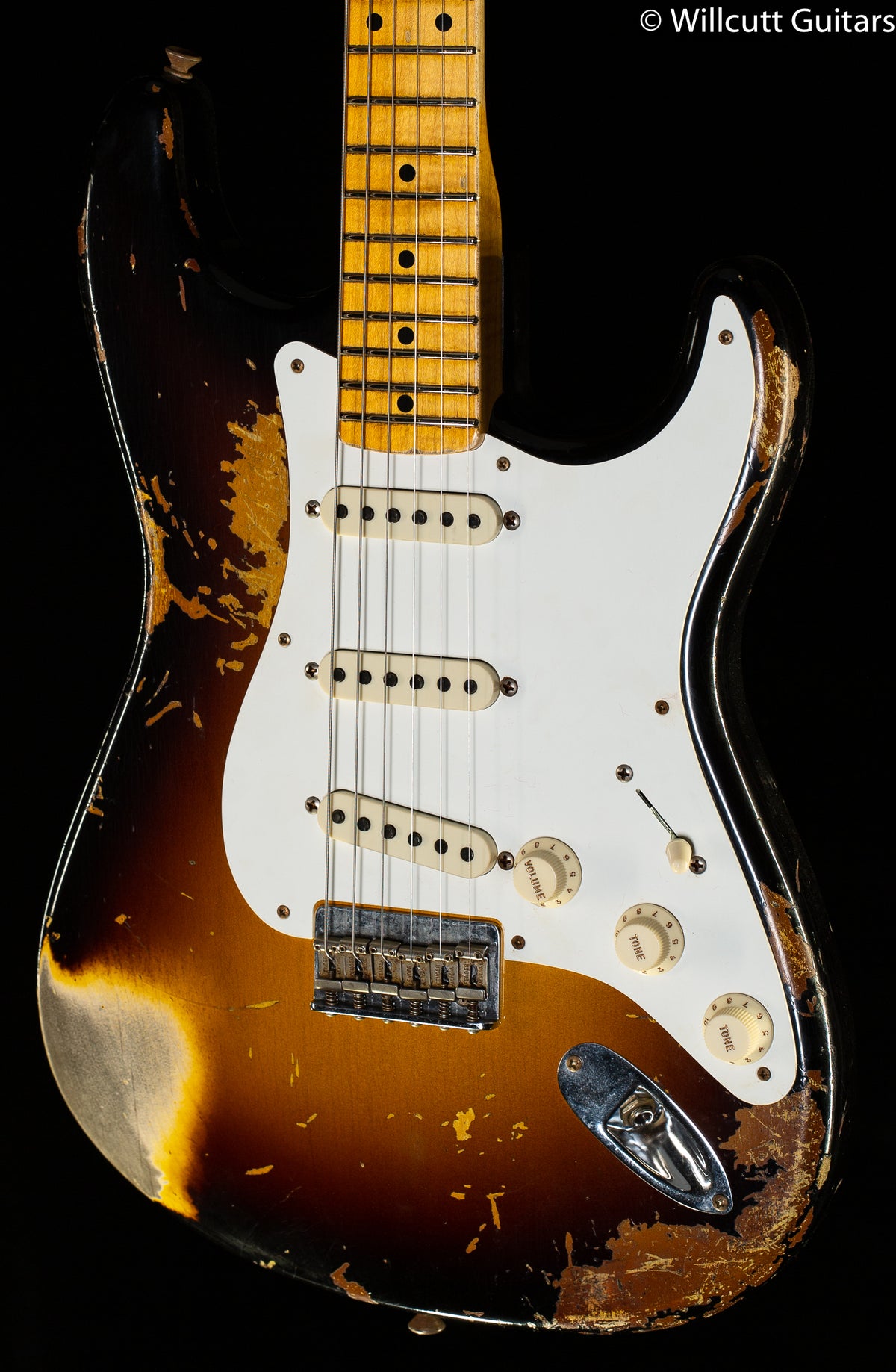 Fender Custom Shop Troposphere Strat Hard-Tail Heavy Relic Super Faded Aged 2-Color Sunburst