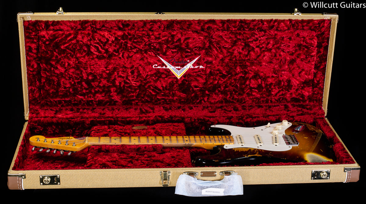 Fender Custom Shop Troposphere Strat Hard-Tail Heavy Relic Super Faded Aged 2-Color Sunburst