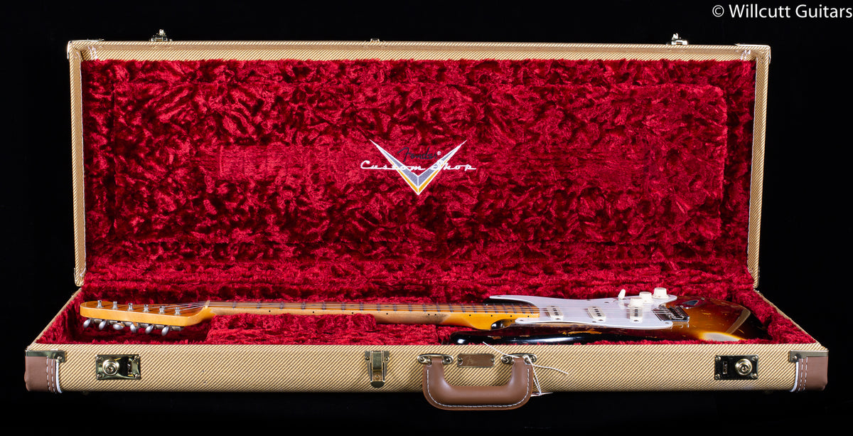 Fender Custom Shop Troposphere Strat Hard-Tail Heavy Relic Super Faded Aged 2-Color Sunburst