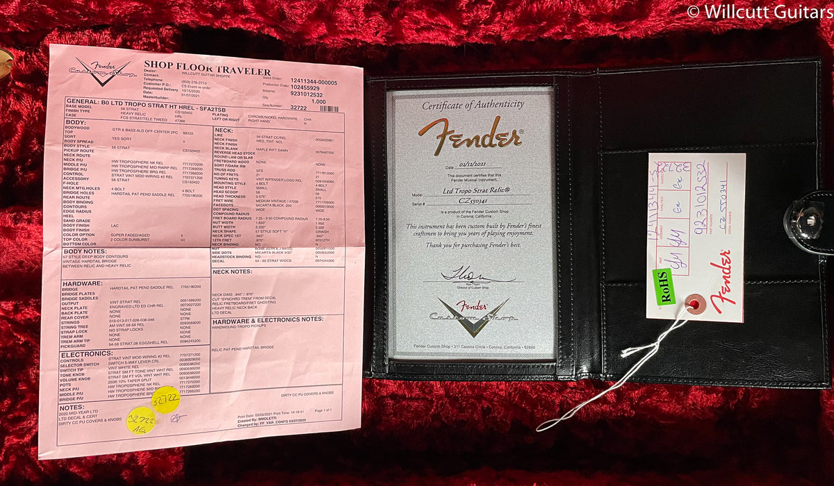 Fender Custom Shop Troposphere Strat Hard-Tail Heavy Relic Super Faded Aged 2-Color Sunburst