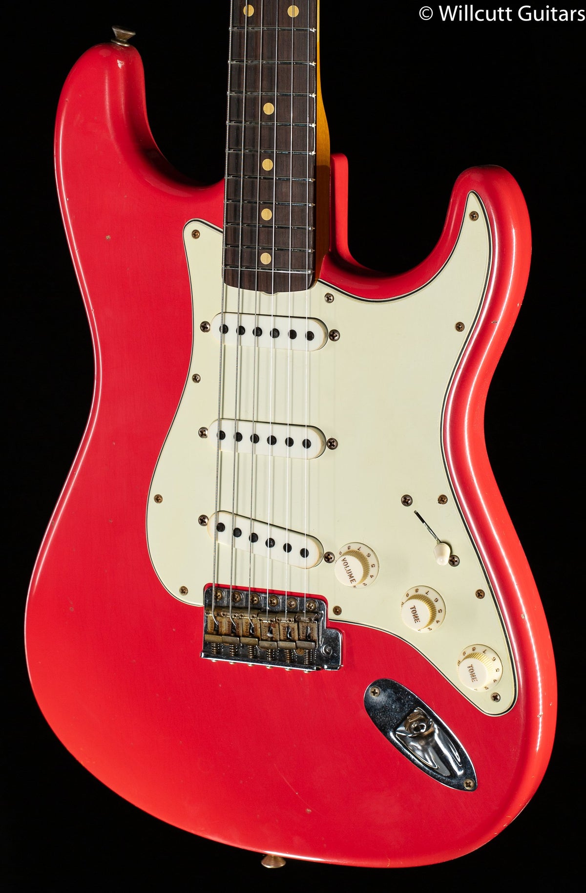 Fender Custom Shop LTD &#39;62/&#39;63 Stratocaster Journeyman Relic Aged Fiesta Red