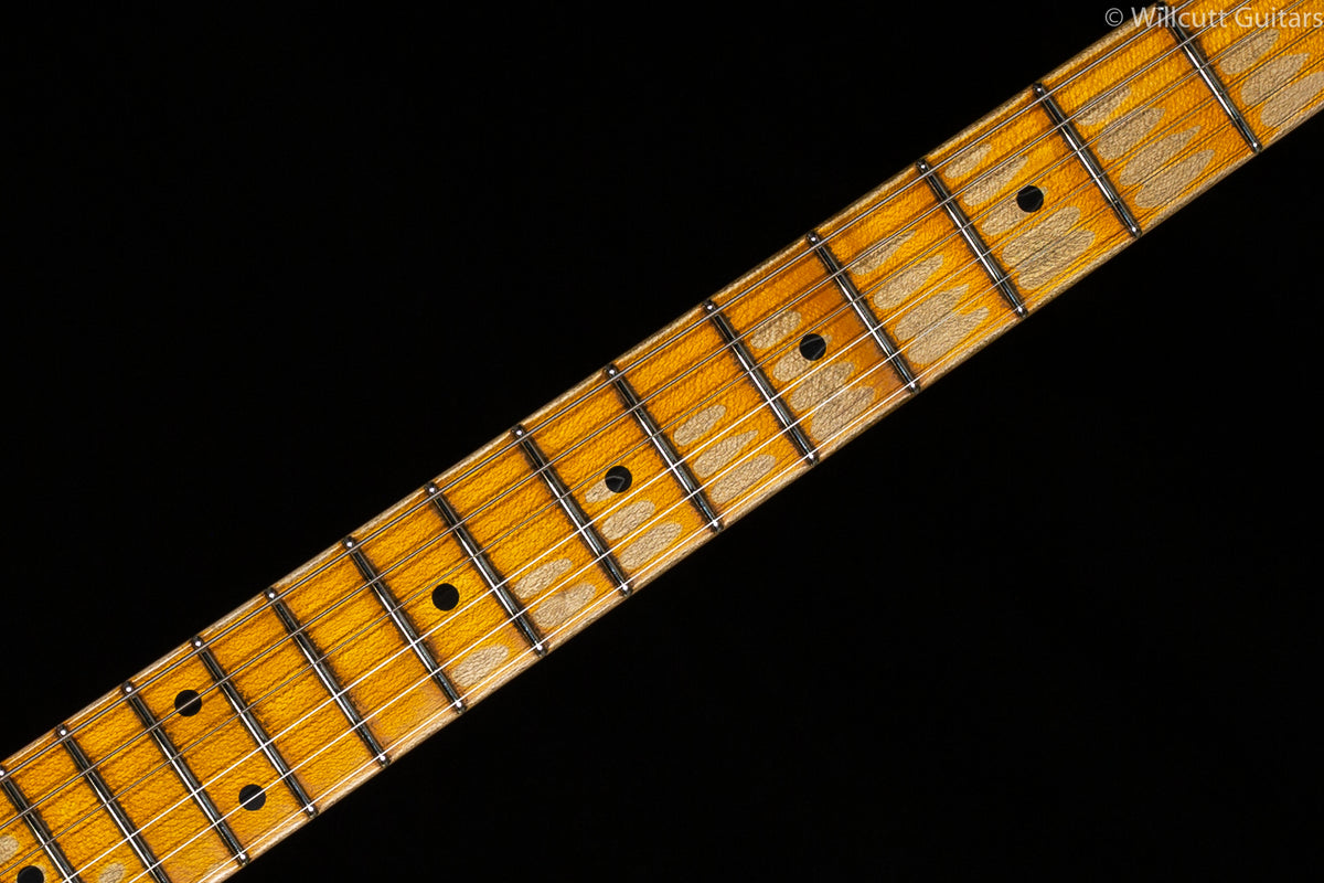 Fender Custom Shop 1956 Strat Heavy Relic Super Faded Aged Fiesta Red over 2-Color Sunburst