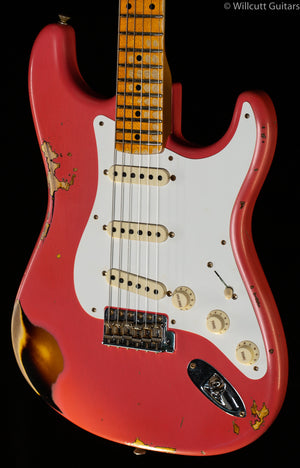 Fender Custom Shop 1956 Strat Heavy Relic Super Faded Aged Fiesta Red over 2-Color Sunburst